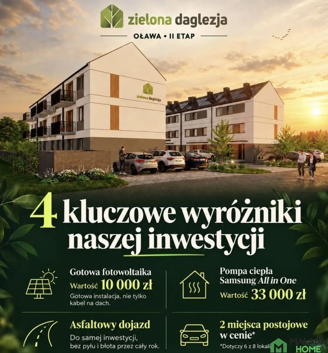 Oława 3 pokoje | ogródek 32 M? | 2 miejsca w cenie sprzedaż 53m2 - 4