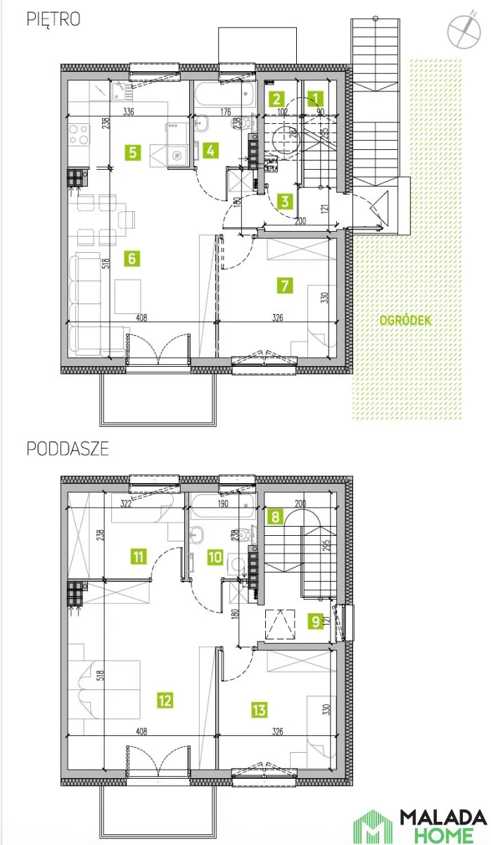 Oława 5 pokoi | 95 m2 | ogródek | 2 balkony | 2 miejsca sprzedaż 95m2 - 20